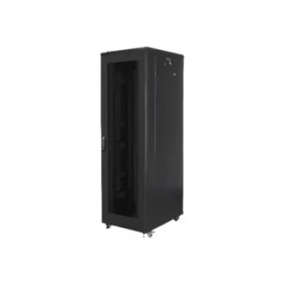 Lanberg  |  Rack cabinet 19" free-standing 42U / 800x800 (flat pack) with mesh door  |  FF01-8842-23B  |  Black