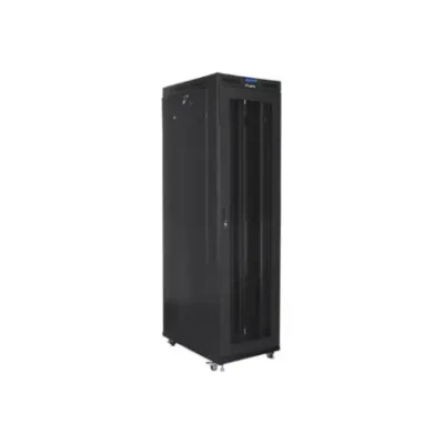 Lanberg  |  Rack cabinet 19" free-standing 47U / 800x1000 (flat pack) with mesh door, LCD  |  FF01-8047-23BL  |  Black