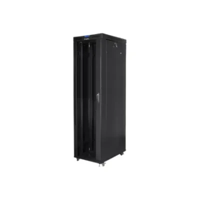 Lanberg  |  Rack cabinet 19" free-standing 47U / 800x1000 (flat pack) with glass door, LCD  |  FF01-8047-12BL  |  Black