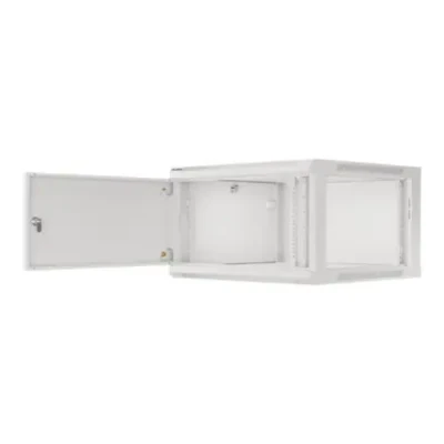 Lanberg  |  Rack cabinet 19" wall-mount 12U / 600x450 for self-assembly with metal door (flat pack)  |  WF01-6412-00S  |  Grey