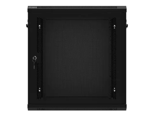 Lanberg  |  Rack cabinet 19" wall-mount 12U / 600x450 with perforated door (flat pack)  |  WF01-6412-23B  |  Black