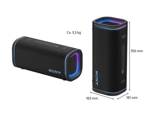 Sony Speaker  |  Waterproof  |  Bluetooth  |  Black  |  Portable  |  ULT FIELD 5 dB  |  Wireless connection