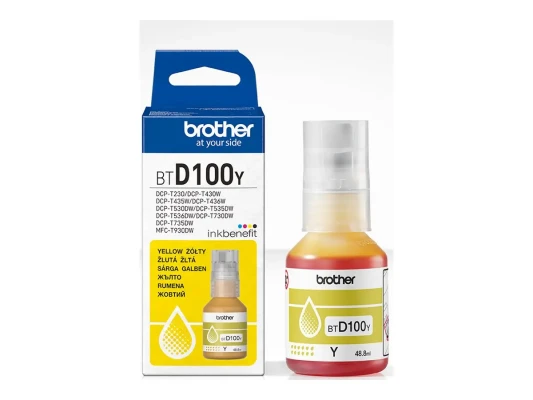 Brother BTD100Y  |  Ink Bottle  |  Yellow