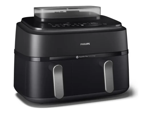 Philips  |  Dual Basket Airfryer 5000 Series  |  NA551 / 00  |  9 L  |  2750 W  |  Black