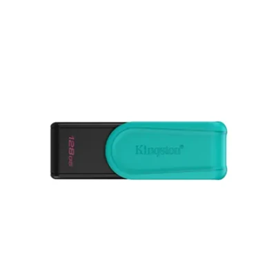 Kingston USB флеш-накопитель  |  DataTraveler Exodia S  |  128 ГБ  |  USB 3.2 Gen 1  |  Черный / Бирюзовый