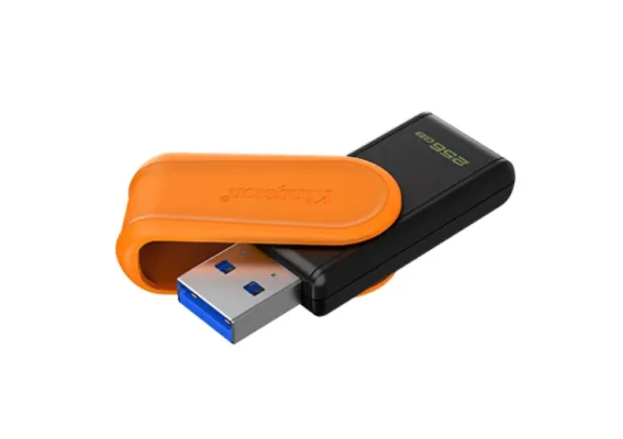 Kingston USB флеш-накопитель  |  DataTraveler Exodia S  |  256 ГБ  |  USB 3.2 Gen 1  |  Черный / Оранжевый