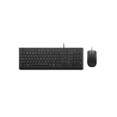 Lenovo Essential Wired Combo Keyboard and Mouse  |  Keyboard and Mouse Set  |  Wired  |  Mouse included  |  Lithuanian  |  Black