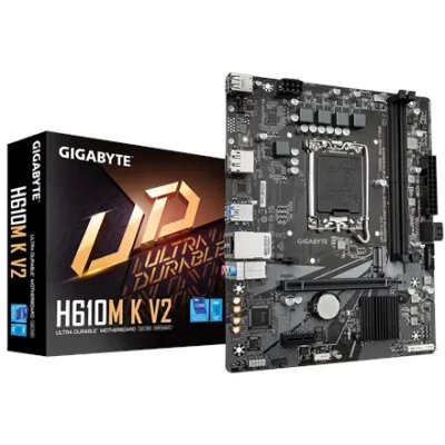 Gigabyte H610M K V2  |  Procesoru ģimene Intel  |  Procesora ligzda LGA1700  |  DDR5  |  Atbalstītās cietā diska interfeisi M.2, SATA  |  SATA savienotāju skaits 2