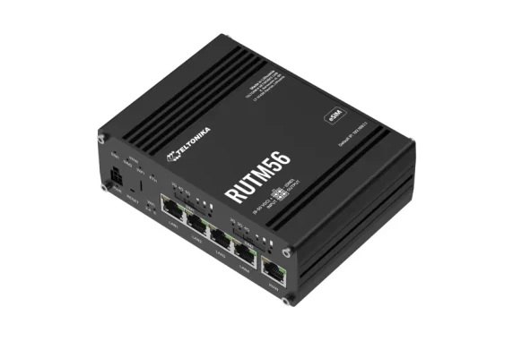 Teltonika RUTM56 5G Router  |  Wi-Fi 5  |  Dual-Band  |  Gigabit Ethernet  |  5x RJ-45