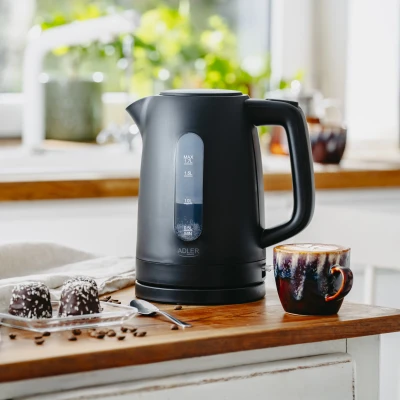 Adler Kettle  |  AD 1379b  |  Electric  |  2200 W  |  1.7 L  |  Polypropylene  |  360° rotational base  |  Black