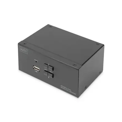 Digitus KVM Switch, 2-Port, Dual Display, 4K, DisplayPort  |  DS-12862