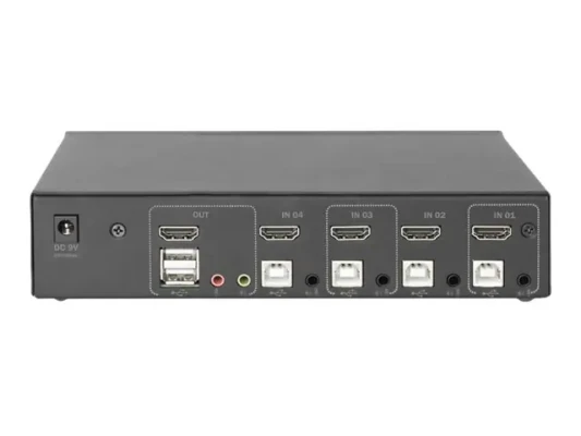 Digitus KVM Switch, 4 Port, Single Display, 4K, HDMI  |  DS-12880