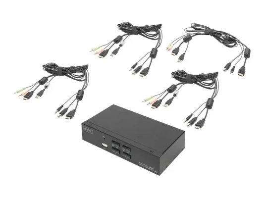 Digitus KVM Switch, 4 Port, Single Display, 4K, HDMI  |  DS-12880
