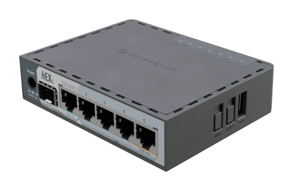 MikroTik hEX S (2025 Edition) Router  |  Gigabit Ethernet  |  5× RJ-45