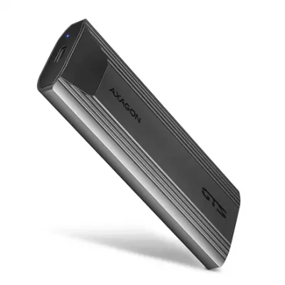 AXAGON USB-C 10Gbps - M.2 NVMe and SATA SSD THIN SCREWLESS box  |  EEM2-GTS2