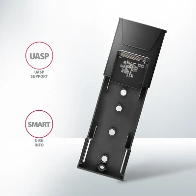 AXAGON USB-C 10Gbps - M.2 NVMe and SATA SSD THIN SCREWLESS box  |  EEM2-GTS2