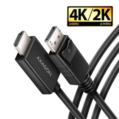 AXAGON Active cable RVD-HI20C2  |  DisplayPort to HDMI  |  1.8 m