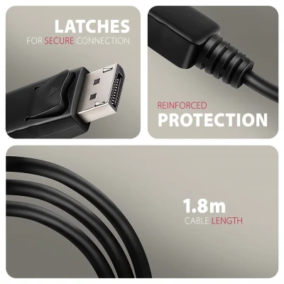 AXAGON Active cable RVD-HI20C2  |  DisplayPort to HDMI  |  1.8 m