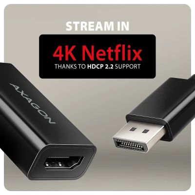 AXAGON Active adapter RVD-HI20N  |  DisplayPort to HDMI  |  0.15 m