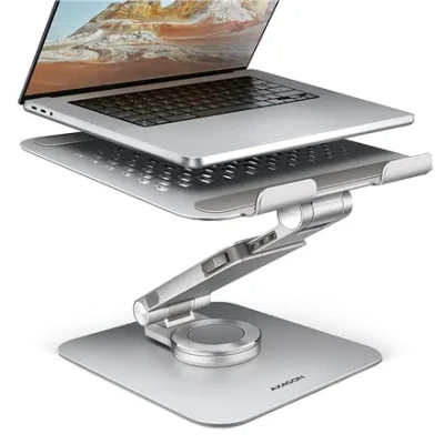 AXAGON Desk Mount  |  STND-LR stand with 360° rotation for laptops and tablets  |  Adjustable Height, Angle  |  10-17.3 "  |  Aluminum