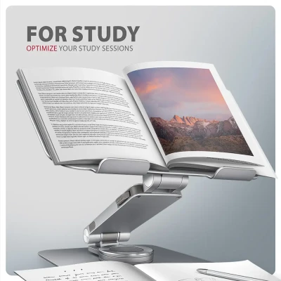 AXAGON Desk Mount  |  STND-LR stand with 360° rotation for laptops and tablets  |  Adjustable Height, Angle  |  10-17.3 "  |  Aluminum