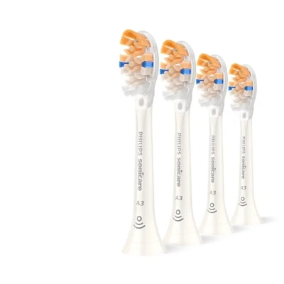 Philips  |  Replacement brush heads  |  HX9094 / 87 Sonicare Premium All-in-One  |  Heads  |  For adults  |  Number of brush heads included 4  |  White