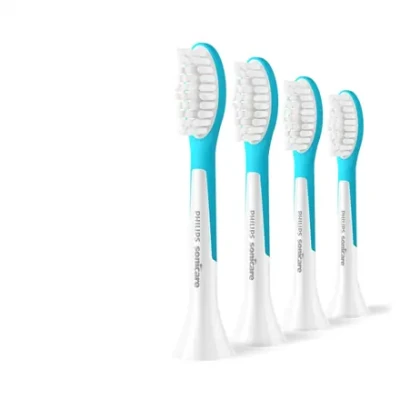 Philips  |  Заменяемые насадки для зубных щеток  |  HX6044 / 90 Sonicare For Kids7+  |  Насадки  |  Для детей  |  Количество насадок в комплекте 4  |  Белый / Синий