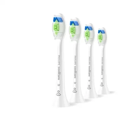 Philips  |  Replacement brush heads  |  HX6064 / 87 Sonicare Optimal White  |  Heads  |  For adults  |  Number of brush heads included 4  |  White