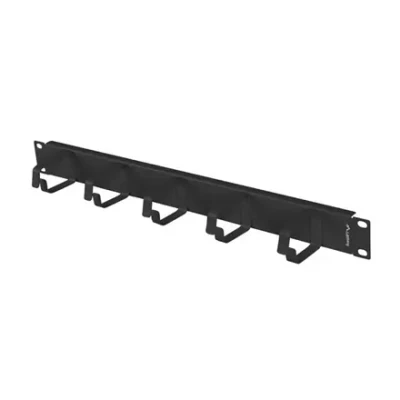 Lanberg 19" Cable Management 5 Rings, Type B, 1U  |  AK-1701-B  |  Black