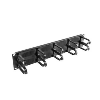 Панель для управления кабелями Lanberg 19" с 10 кольцами - тип B 2U  |  AK-1204-B  |  Черный