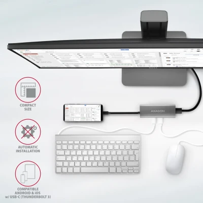 AXAGON Multi-port USB-C 10Gbps hub, 13cm  |  HMC-5G21