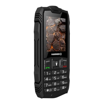 Hammer ROCK LTE  |  Black  |  2.4 "  |  IPS  |  48 MB  |  128 MB  |  Dual SIM  |  3G  |  Main camera resolution 2 MP  |  3000 mAh