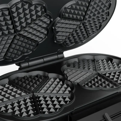 Princess Waffle Maker  |  132384  |  1200 W  |  Number of pastry 10  |  Heart shaped  |  Black