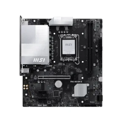 MSI PRO H810M-B  |  Procesora ģimene Intel H810  |  Procesora ligzda LGA1851  |  DDR5  |  Atbalstītās cietā diska interfeisi SATA, M.2  |  SATA savienotāju skaits 4
