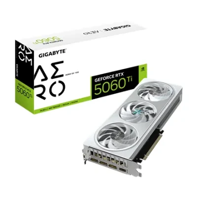 Gigabyte GeForce RTX 5060 Ti AERO OC 16G  |  NVIDIA  |  16 GB  |  GeForce RTX 5060 Ti  |  GDDR7  |  HDMI ports quantity 1  |  PCI-E 5.0