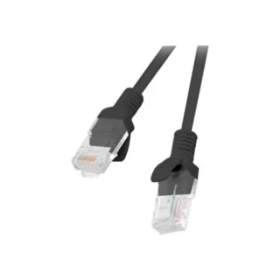 Lanberg  |  Patchcord CAT.6 UTP fluke passed  |  PCU6-10CC-0025-BK  |  0.25 m  |  Black