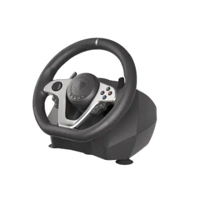 Genesis  |  Driving Wheel  |  Seaborg 400  |  Silver / Black  |  Game racing wheel