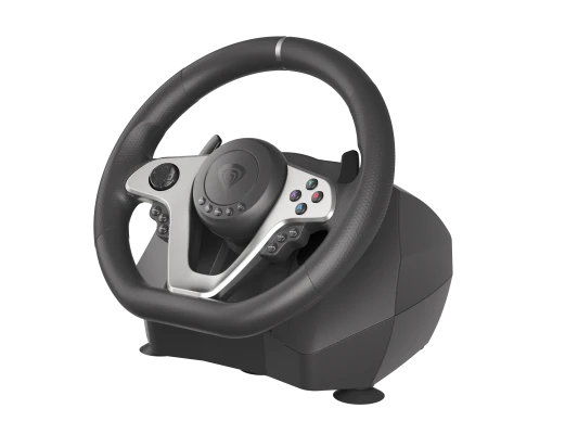 Genesis  |  Driving Wheel  |  Seaborg 400  |  Silver / Black  |  Game racing wheel