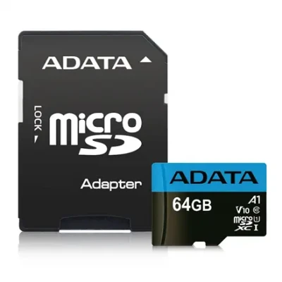 ADATA  |  Premier  |  UHS-I  |  64 GB  |  MicroSDXC  |  Flash memory class 10  |  Adapter
