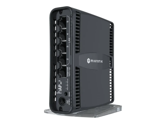 MikroTik hAP ax² маршрутизатор  |  AX1800  |  Wi-Fi 6  |  2.4 GHz, 5 GHz  |  5× RJ-45