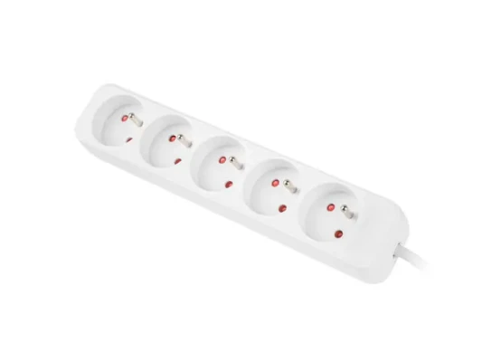 Lanberg Cable Power Strip, 5X French Outlets Quality-Grade Copper, 1.5 m  |  PS0-05E-0150-W