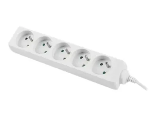 Lanberg Cable Power Strip, 5X French Outlets Quality-Grade Copper, 1.5 m  |  PS0-05E-0150-W