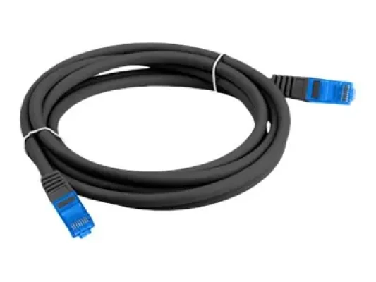 Lanberg  |  Patchcord Cat.6A S / FTP LSZH CCA Black Fluke Passed  |  PCF6A-10CC-0050-BK  |  0.5 m  |  Black