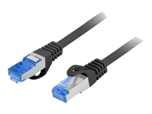 Lanberg  |  Patchcord Cat.6A S / FTP LSZH CCA  |  PCF6A-10CC-0150-BK  |  1.5 m  |  Black