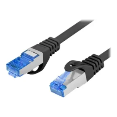 Lanberg  |  Patchcord Cat.6A S / FTP LSZH CCA  |  PCF6A-10CC-0200-BK  |  2 m  |  Black