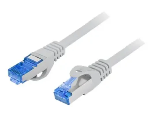 Lanberg  |  Patch cable - CAT 6a  |  RJ-45 - male  |  RJ-45 - male  |  3 m  |  Grey  |  RAL 7035  |  Blue