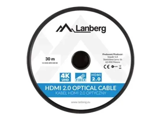 Lanberg HDMI V2.0 Cable  |  CA-HDMI-20FB-0300-BK  |  HDMI to HDMI  |  30 m