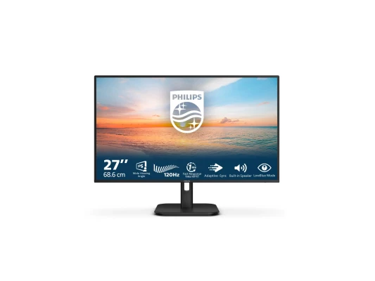 Philips  |  27E1N1200A / 00  |  27 "  |  IPS  |  FHD  |  16:9  |  120 Hz  |  4 ms  |  1920 x 1080 pikseļi  |  300 cd / m²  |  HDMI portu skaits 1  |  Melna
