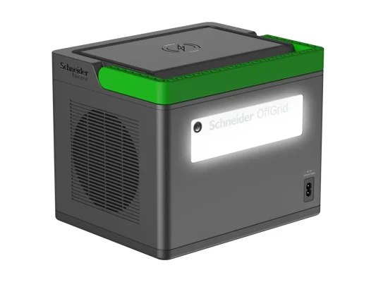 Schneider Electric OffGrid Portable Power Station 730, 738Wh Lithium-ion, LCD, 2 CEE 7 / 3 Schuko outlets, Sinewave, 3 USB-A, 2 USB-C, Wireless Charger  |  PPS730-GR