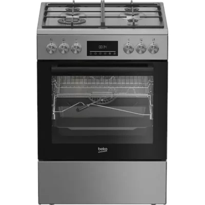 BEKO Cooker  |  FBMA61330GXDT  |  Hob type Gas  |  Oven type Electric  |  Stainless Steel  |  Width 60 cm  |  Grilling  |  LED  |  Depth 60 cm  |  72 L